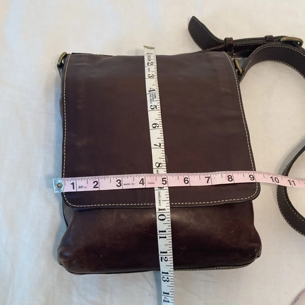 Cole Haan brown leather messenger bag crossbody unisex
